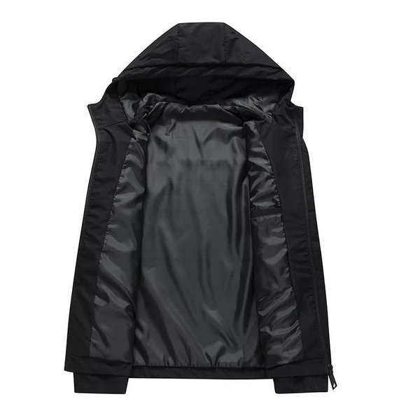 Men’s Jacket Waterproof Water Proof Wind Breaker Casual Coat Male Clothing Jacke - Picture 2 of 3